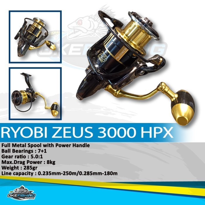 Reel Pancing Ryobi Zeus 3000 HPX Power Handle