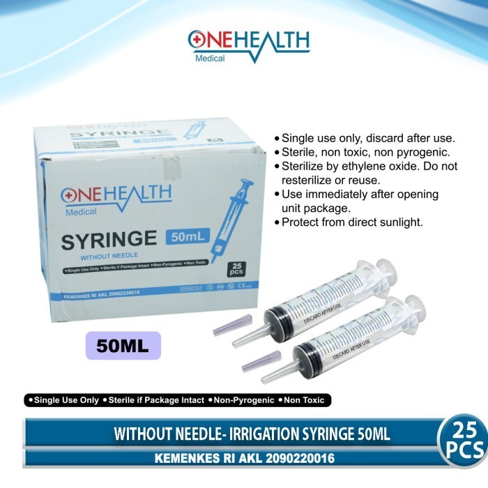 ONEHEALTH Irrigation Syringe 50 ML  (Without Needle)