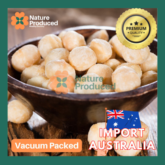 

Nature Produced Macadamia Nut Roasted '0' | Utuh 100gr 250gr 500gr 1kg