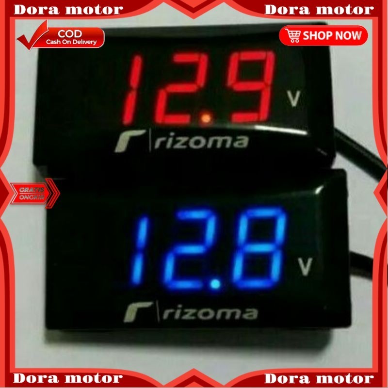 volt meter rizoma original volt meter water proof volt aki digital amper aki motor mobil volt meter 