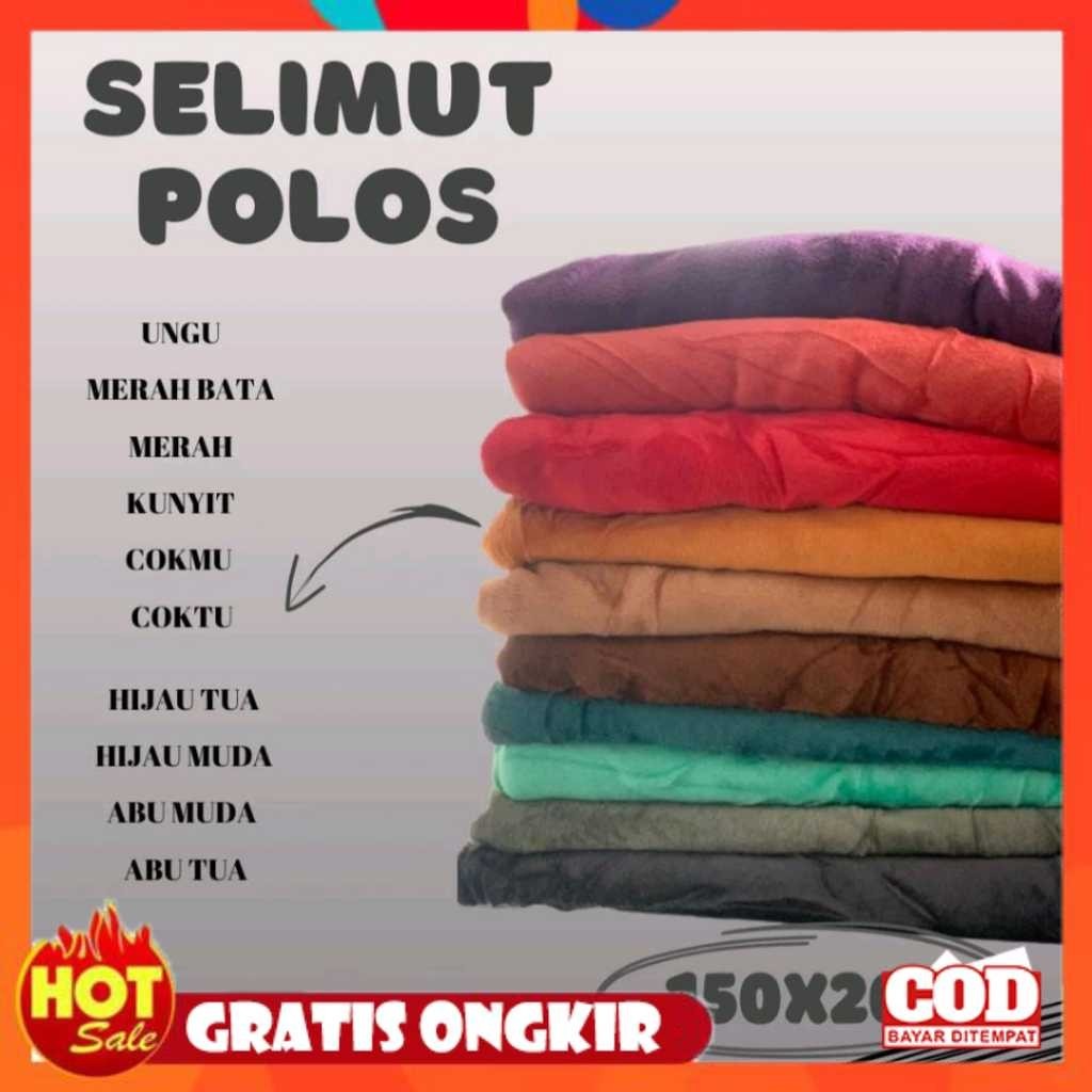 KAIN HALUS ADEM LEMBUT TEBAL / Selimut Polos | Selimut Bulu | Selimut Dewasa | Selimut 150X200