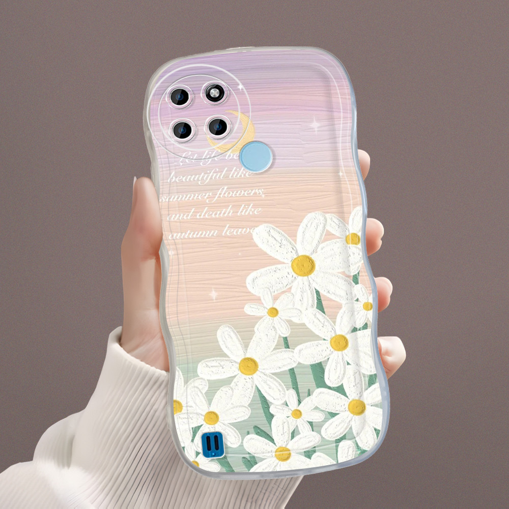 Realme C21Y C25Y Case Softcase Casing Hp Kesing Soft Cassing Flower 3723