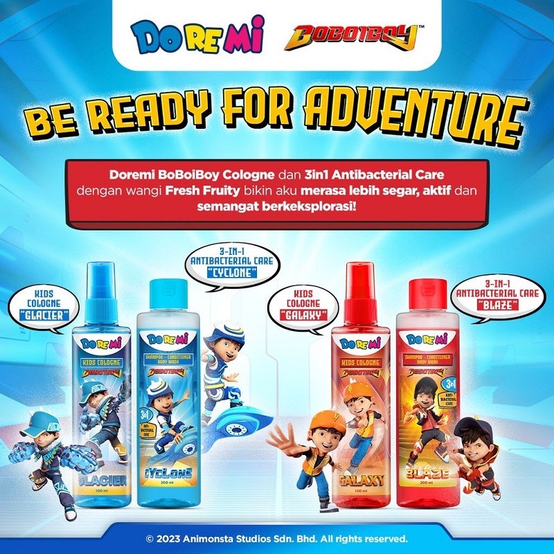 - DOREMI KIDS BOBOBOY 3 in 1 BODY WASH - SHAMPOO & CONDITIONER - Cologne - 100ml & 200ml