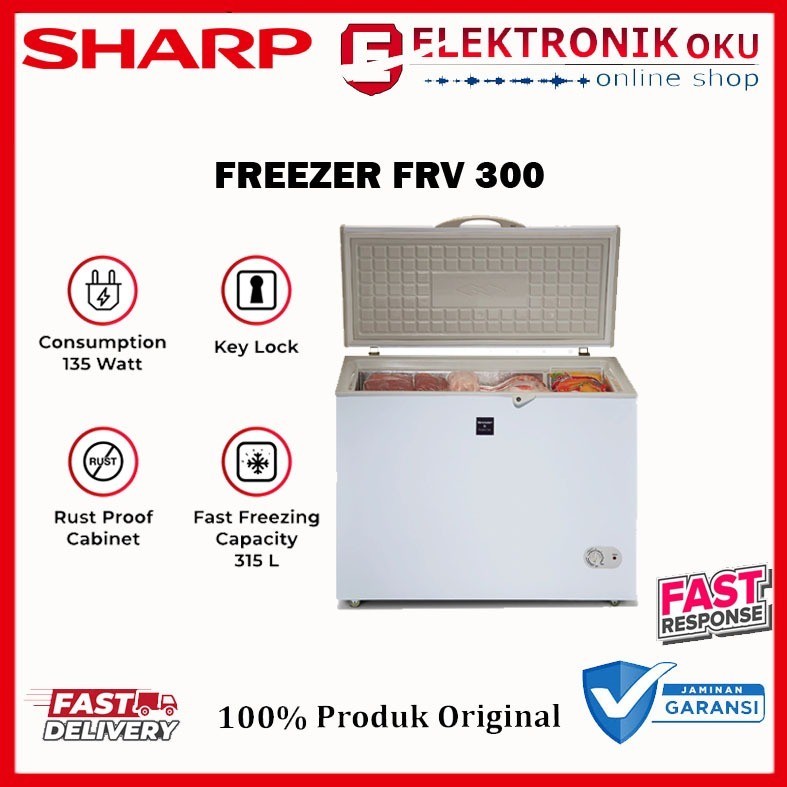 SHARP FRV 310 DAN FRV 200 CHEST FREEZER BOX GARANSI RESMI