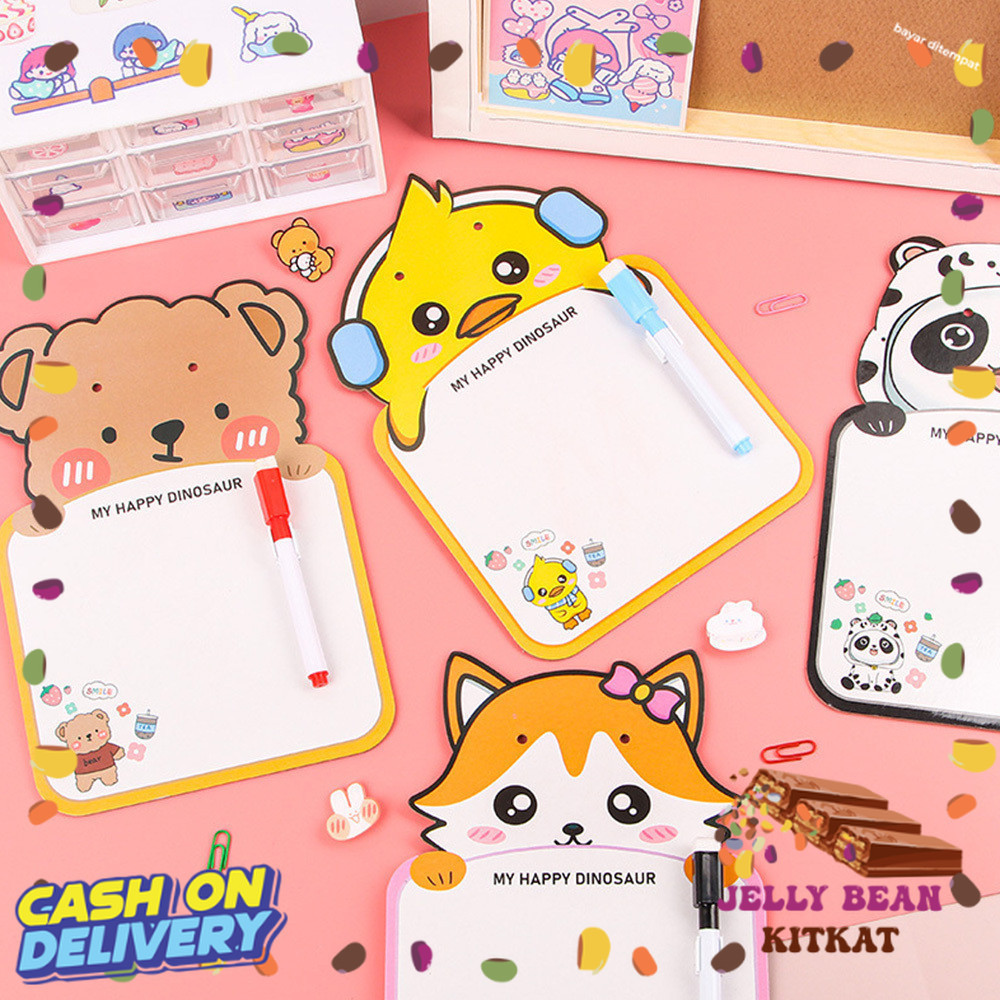 

| JBK | Mainan Edukasi Papan Tulis Mini Anak Karakter Lucu Free Spidol Bisa Dihapus dengan Tali Gantung / Mini Board Toy Papan Tulis Anak Karakter M353