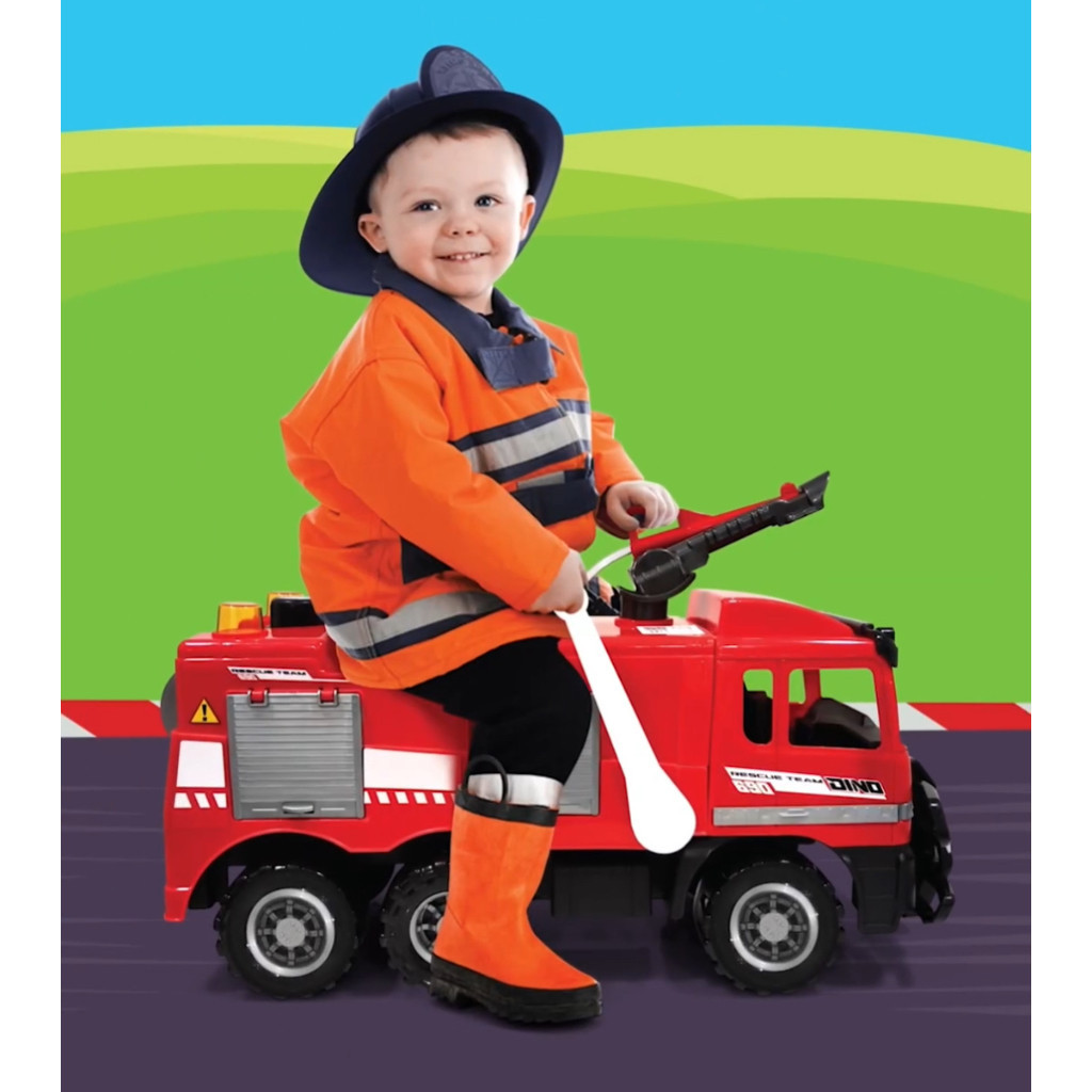 XDJ87 Mobil Anak Bisa Dinaiki Truk Pemadam Kebakaran Mainan Mobil Dorong Anak Bisa Semprot Air DRT 6