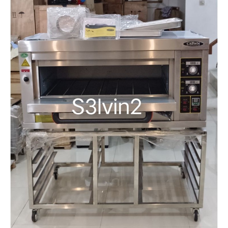 FROMO SALE SHOP Oven 1 Deck 2 Tray + Meja Oven 10 Tempat Tray FULL STAINLESS