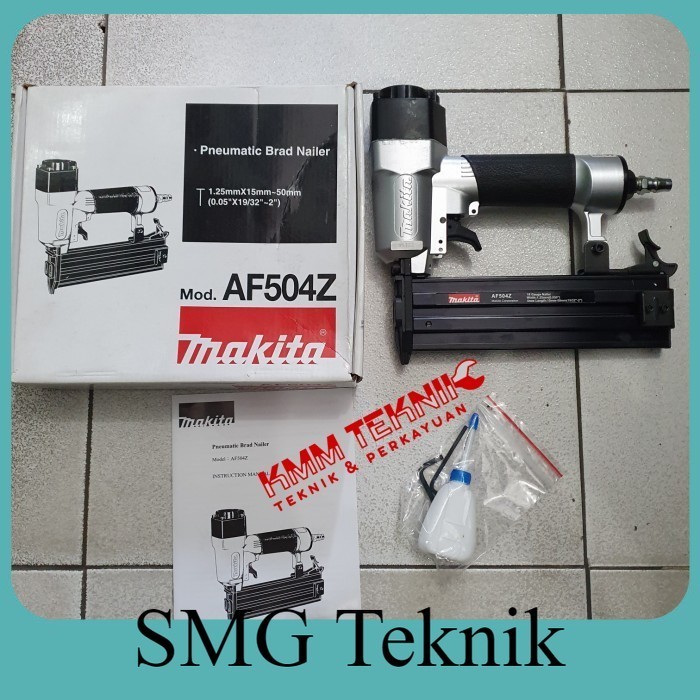 

Berkualitas MAKITA AIR NAILER MESIN PAKU TEMBAK LURUS AF504Z AF 504 PNEUMATIC 50MM JTS872
