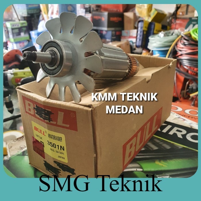 Berkualitas BULL ARMATURE MESIN GROOVER MAKITA 3501N ANGKER GROPER 3501 N MAKITA BHT873