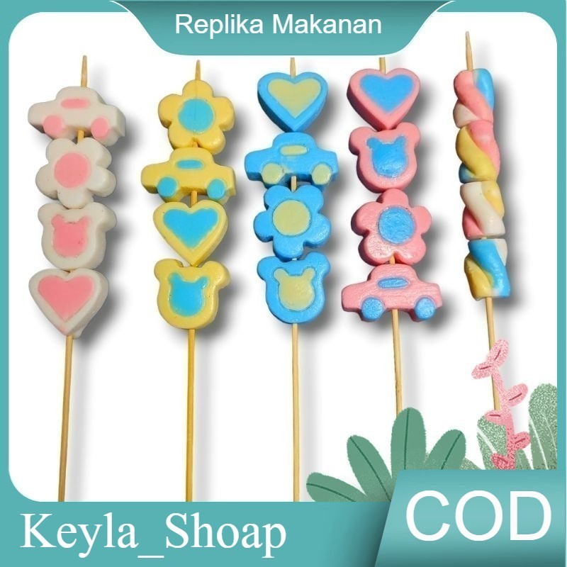 Replika Makanan marshmallow / dummy makanan / dummy marshmallow  /  Mainan anak / Edukasi anak / Dek