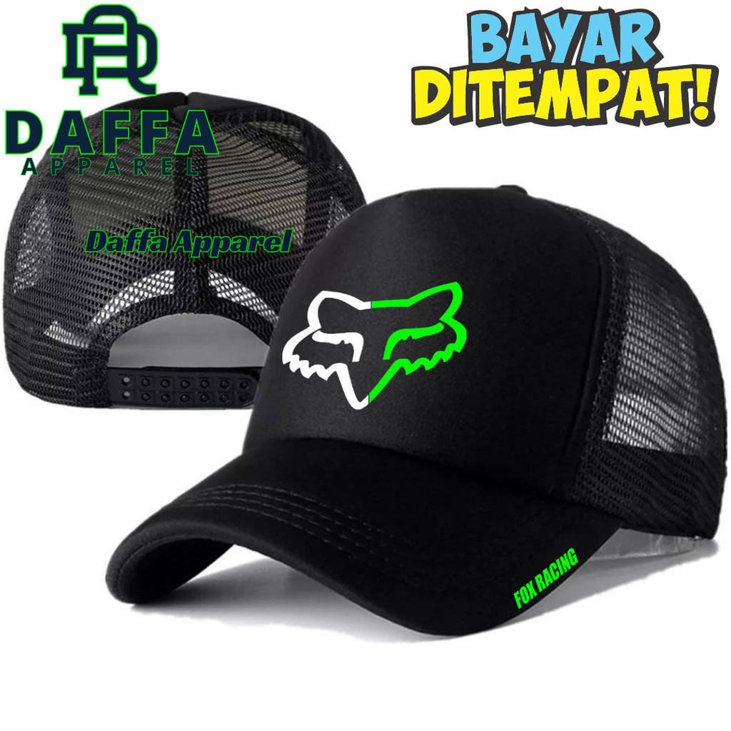 Daffa Apparel Topi Trucker FOX RACING - Topi Distro FOX RACING Logo - Topi FOX RACING Premium - Topi