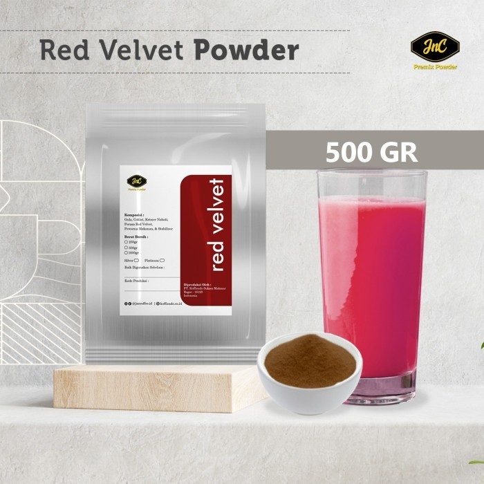 

[Ready] JnC Red Velvet Silver Powder 500g