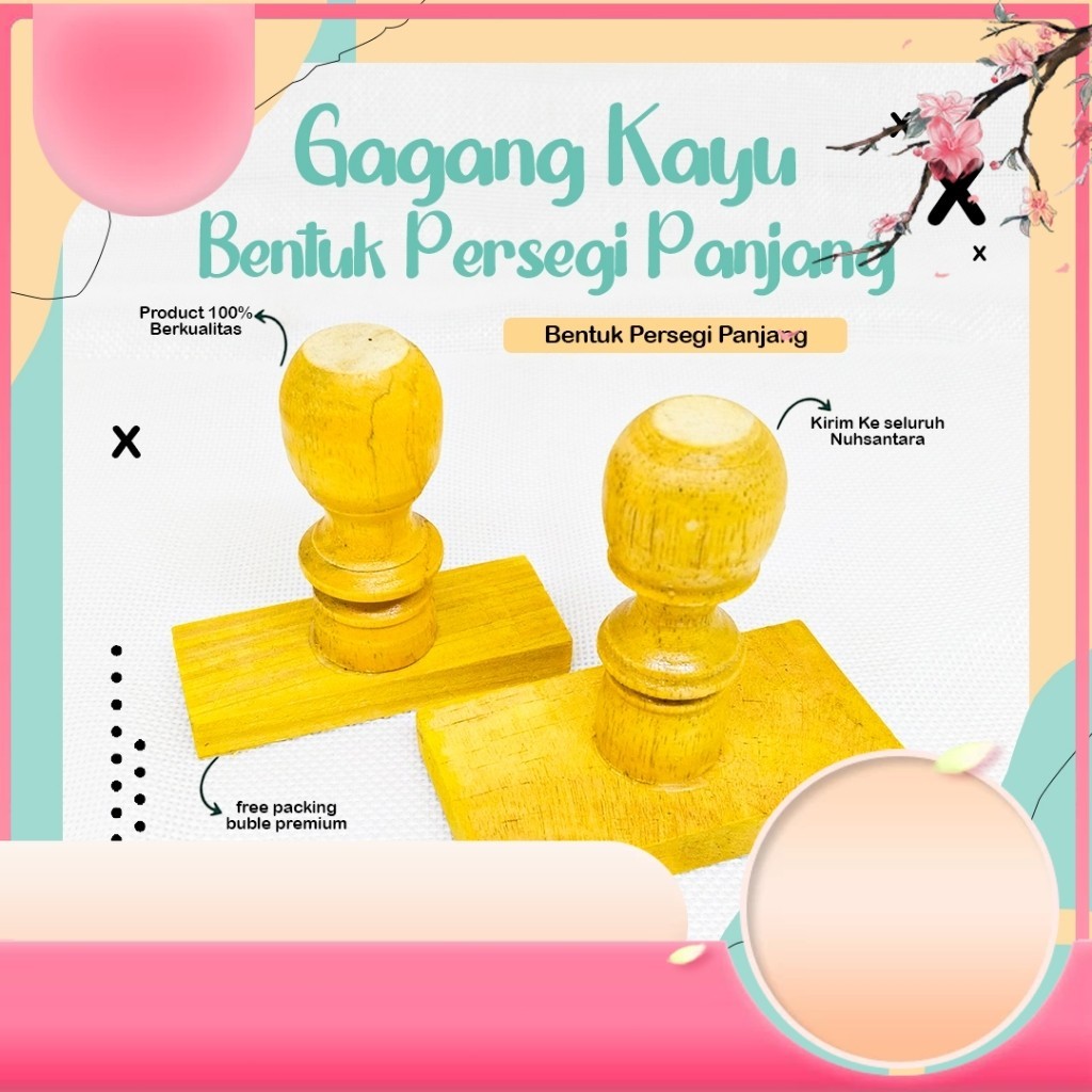 

Promo Gagang Stempel Kayu Flash Kotak Persegi Panjang / Stampel Kayu Flash 27X55 17X55 27X78 32X78