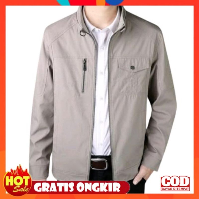BAHAN ADEM HALUS LEMBUT TEBAL / jaket kantor/jaket formal/jaket pria semi jas/jaket bahan katun/jake