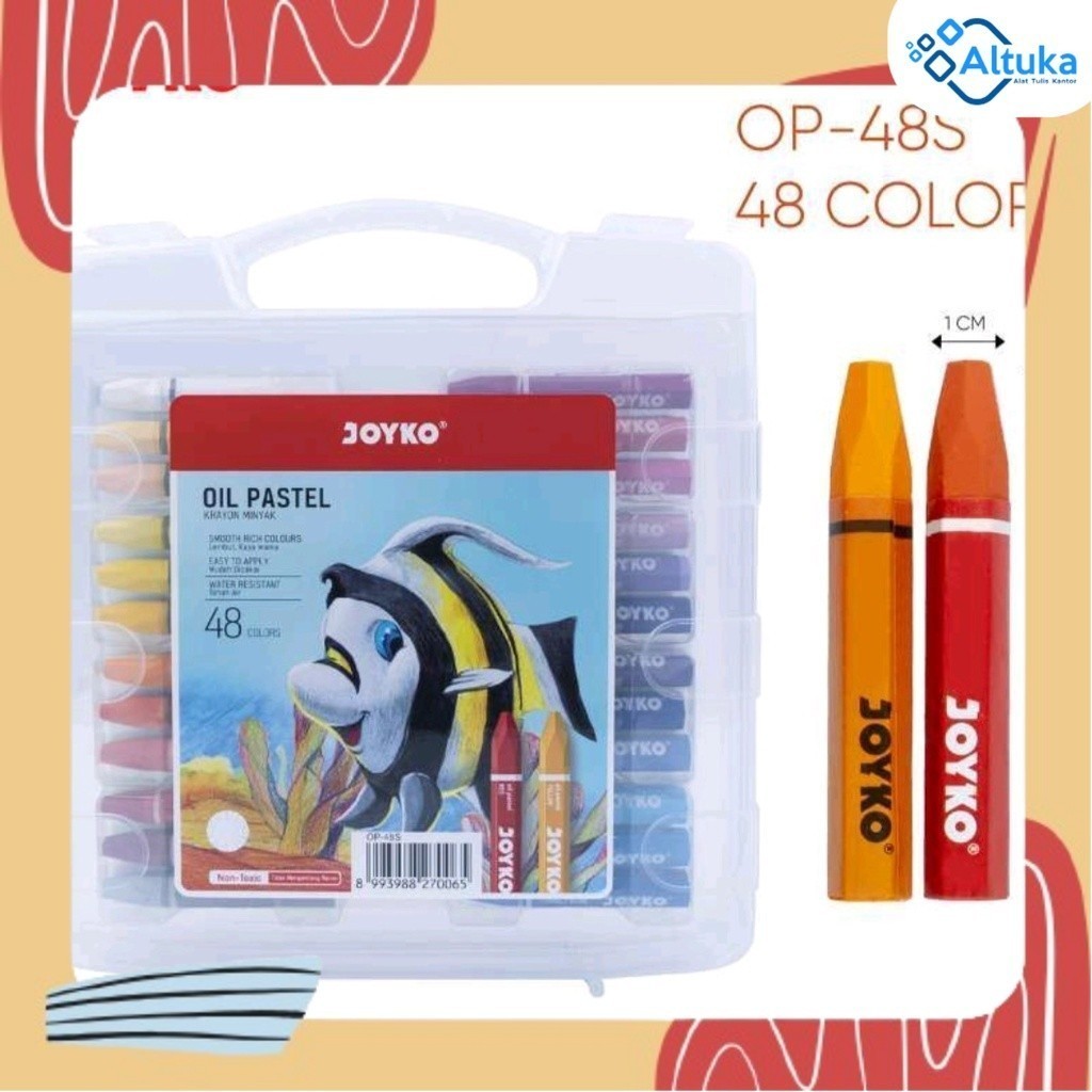 

Crayon / Krayon Oil Pastel 48 Warna Joyko