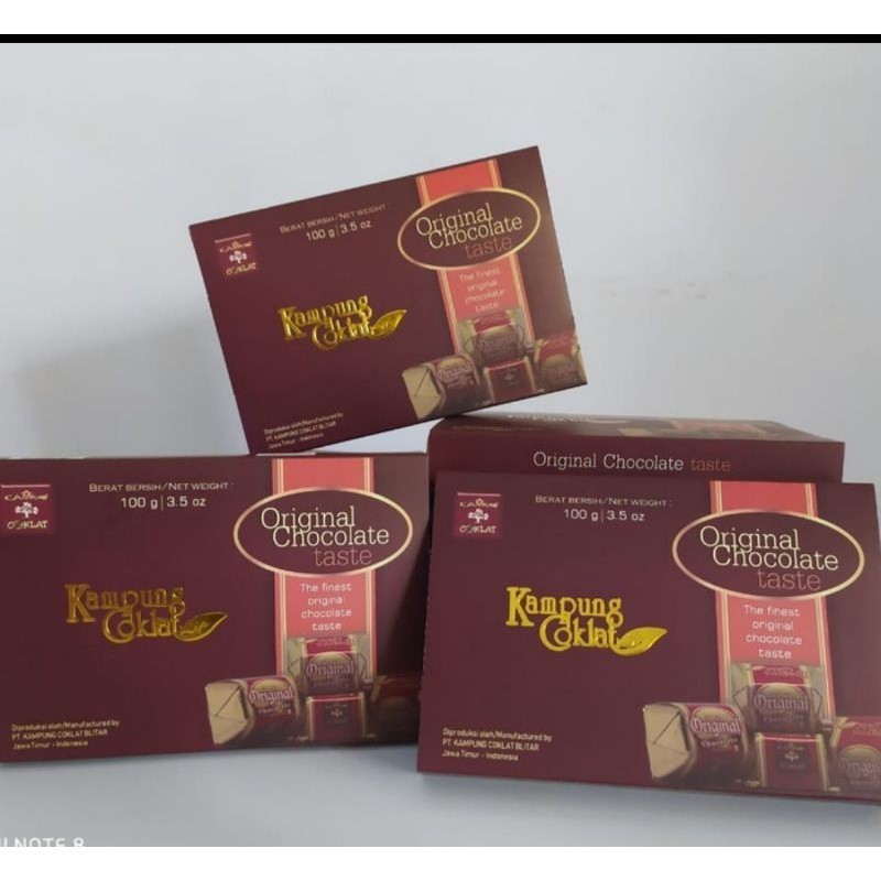 

Coklat Boks rasa Original 100gr - Kampung Coklat Blitar