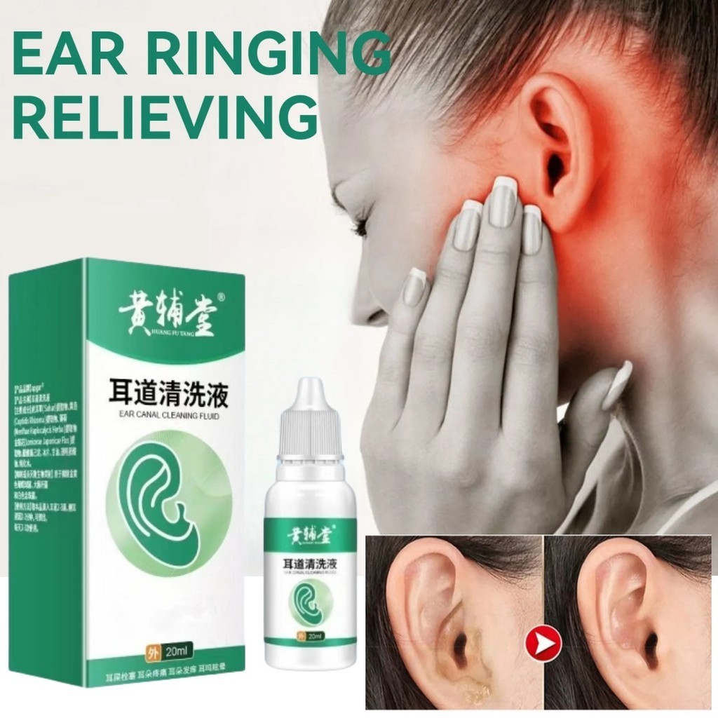 HUANGFUTANG Obat Tetes Telinga Tersumbat - Telinga Budeg Sebelah, Telinga Berair