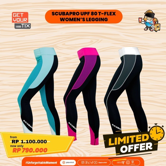 Scubapro UPF 80 T-Flex Women's Leggings Rash Guard Scuba Diving
