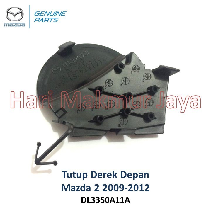Tutup derek bemper depan Mazda 2 2009 2010 2011 2012 cover towing front bumper mazda2 genuine baru o