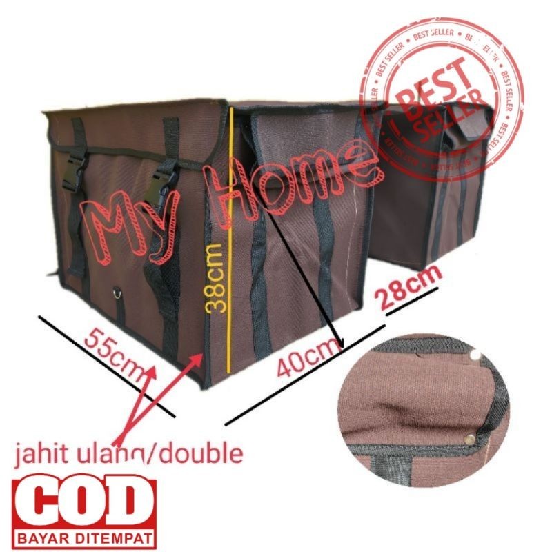 POS OBROK KURIR Tas Obrok Kurir Terpal Tebal Jumbo Kuat Anti Air untuk Motor KURIR TERPAL KUAT JUMBO