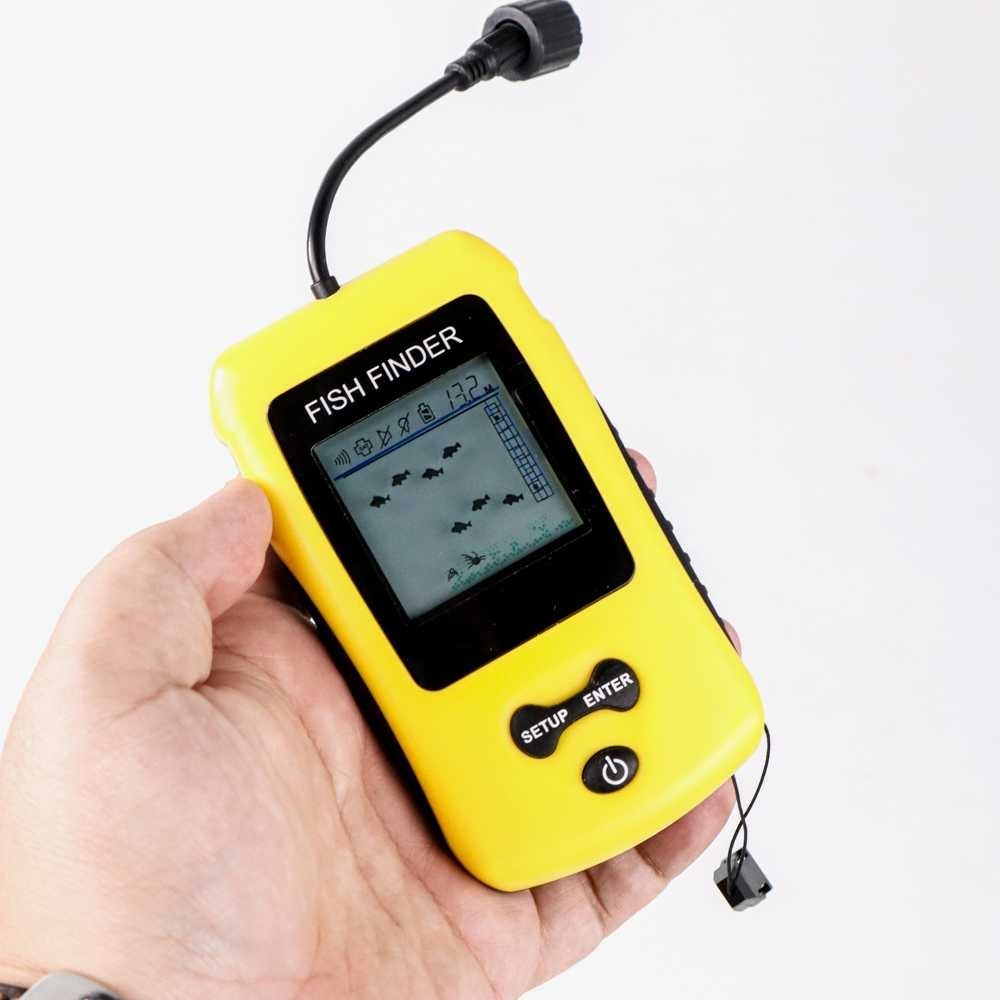 COD Fish Finder Alat GPS Sensor Pelacak Pendeteksi Ikan Di Sungai Laut Kolam LCD LED Digital Portabl