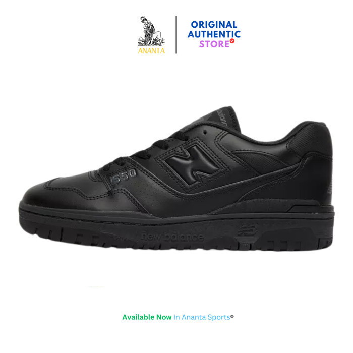 Sepatu Basket NB 550 Triple Black Original