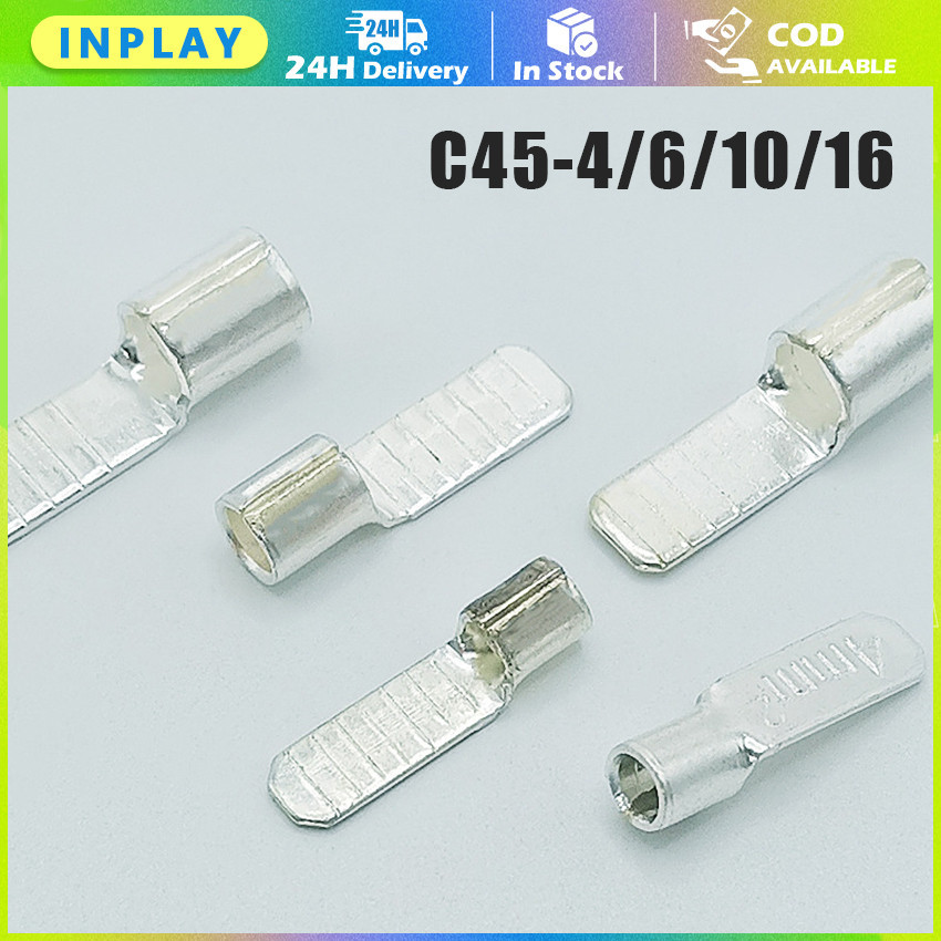 C45-4/6/10/16 Skun Gepeng Pin Terminal Wire Cable Connector Non-Isolated Untuk Kabel 10Pcs/Set