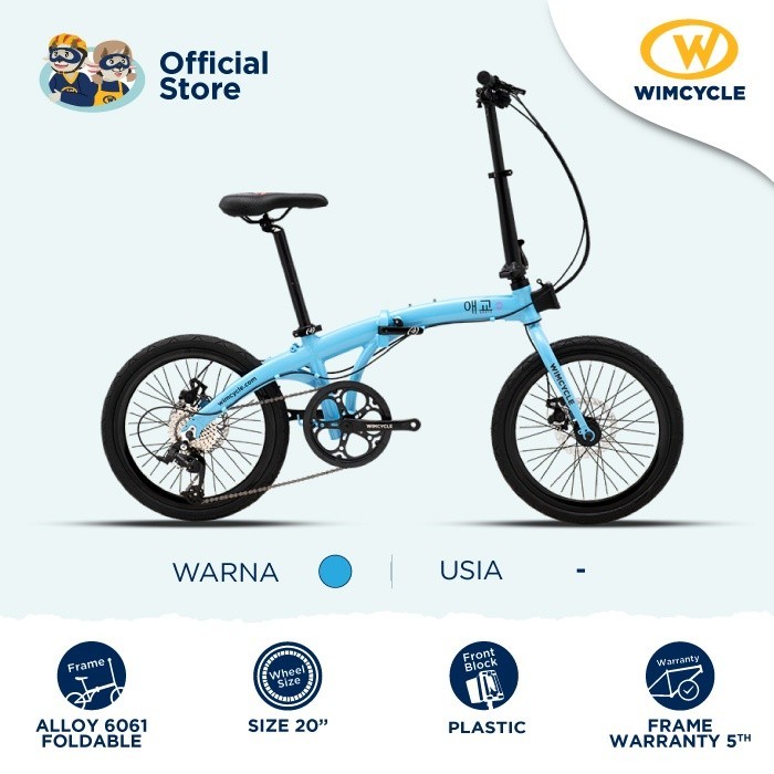 Sepeda Lipat Wimcycle Pocket Rocket 20″ Aegyo Korean Series