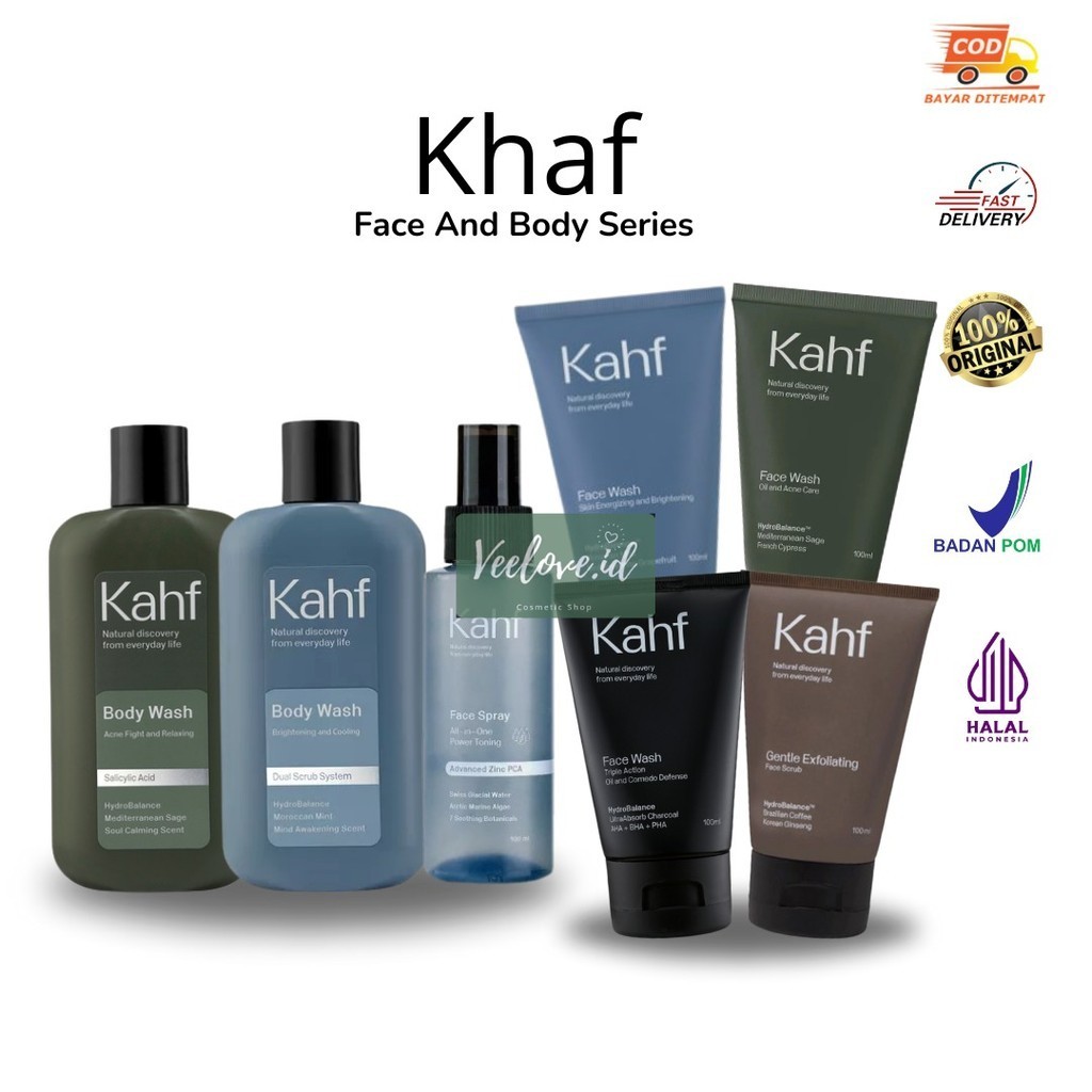 Kahf Face Wash 100ml | Kahf Body Wash 200ml | Face Spray 100ml