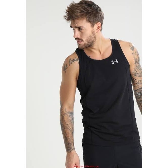 Kaos Singlet Fitness / Gym Baju Olahraga Pria / Cowok Basket Badminton Lari Running