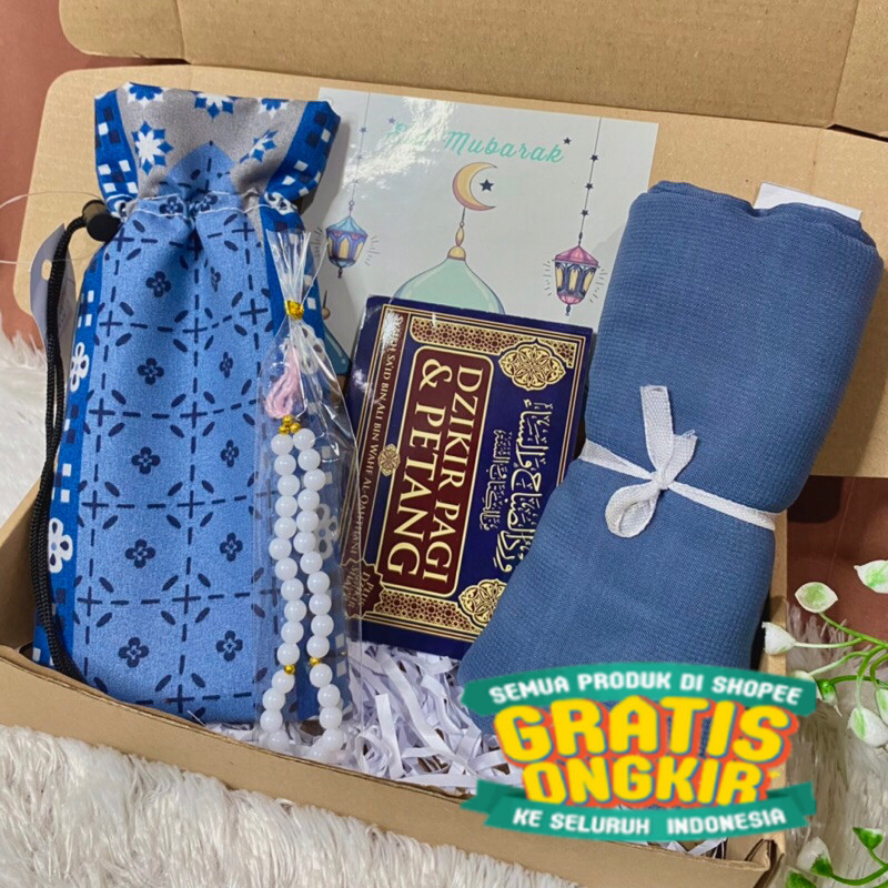 HAMPERS IBADAH CANTIK ULTAH SPESIAL RAMADHAN IDUL FITRI CEWEK / Hampers sajadah travel kado wedding 