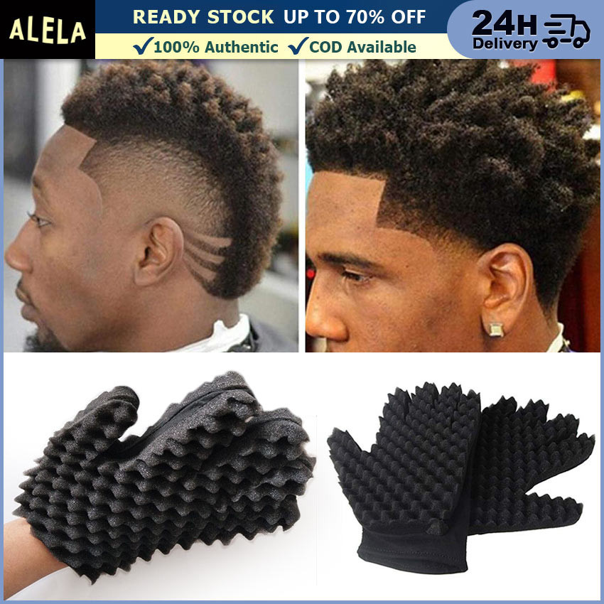 Spon Sisir Sponge Sarung Tangan Rambut Gimbal Alat Keriting Styling Rambut