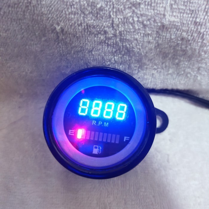 rpm digital ampere bensin digital tachometer fuel rpm digital motor - Hitam -RCHD89