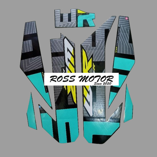 Striping stiker polet list motor Yamaha WR 155R 155 R  2023 hitam toska stiker motor list body stand