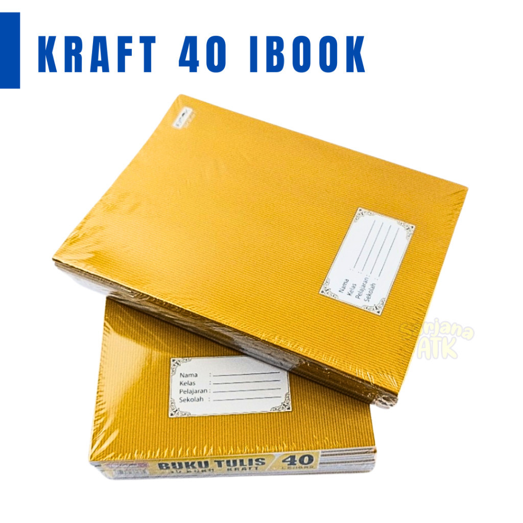 

(10pcs) Buku Tulis Kraft iBook 40 Lembar