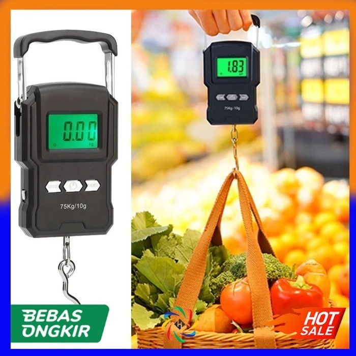 Timbangan Gantung Digital 75 KG Murah Timbangan Gantungan Digital