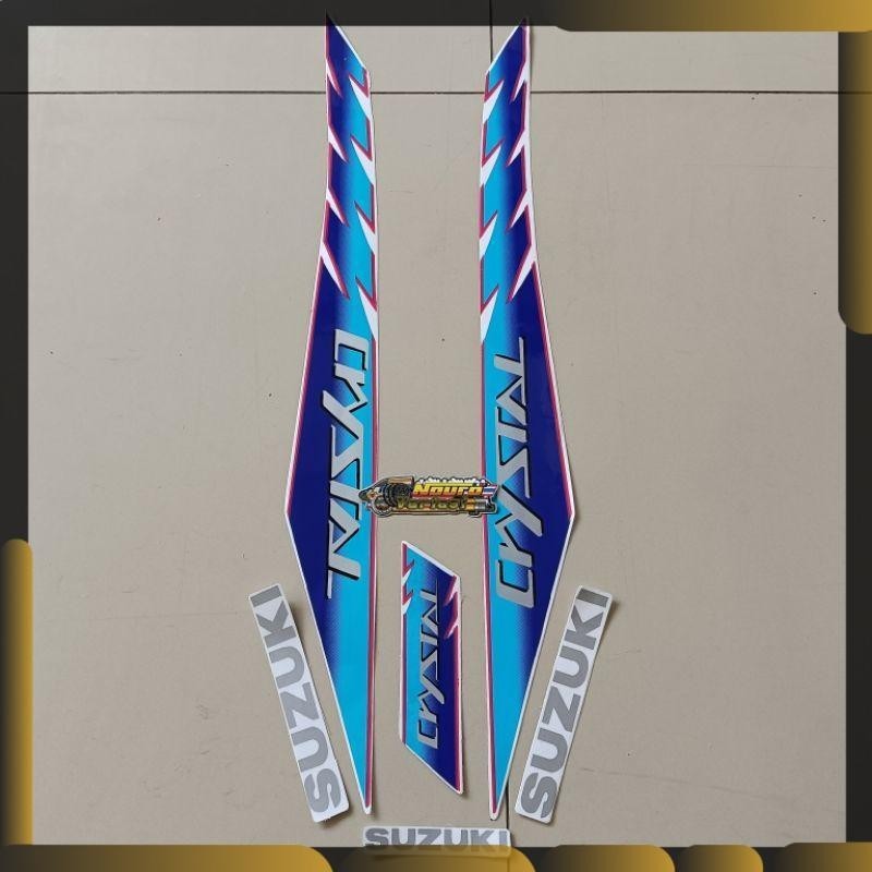 Striping Suzuki crystal tune 1992 1993 stiker motor
