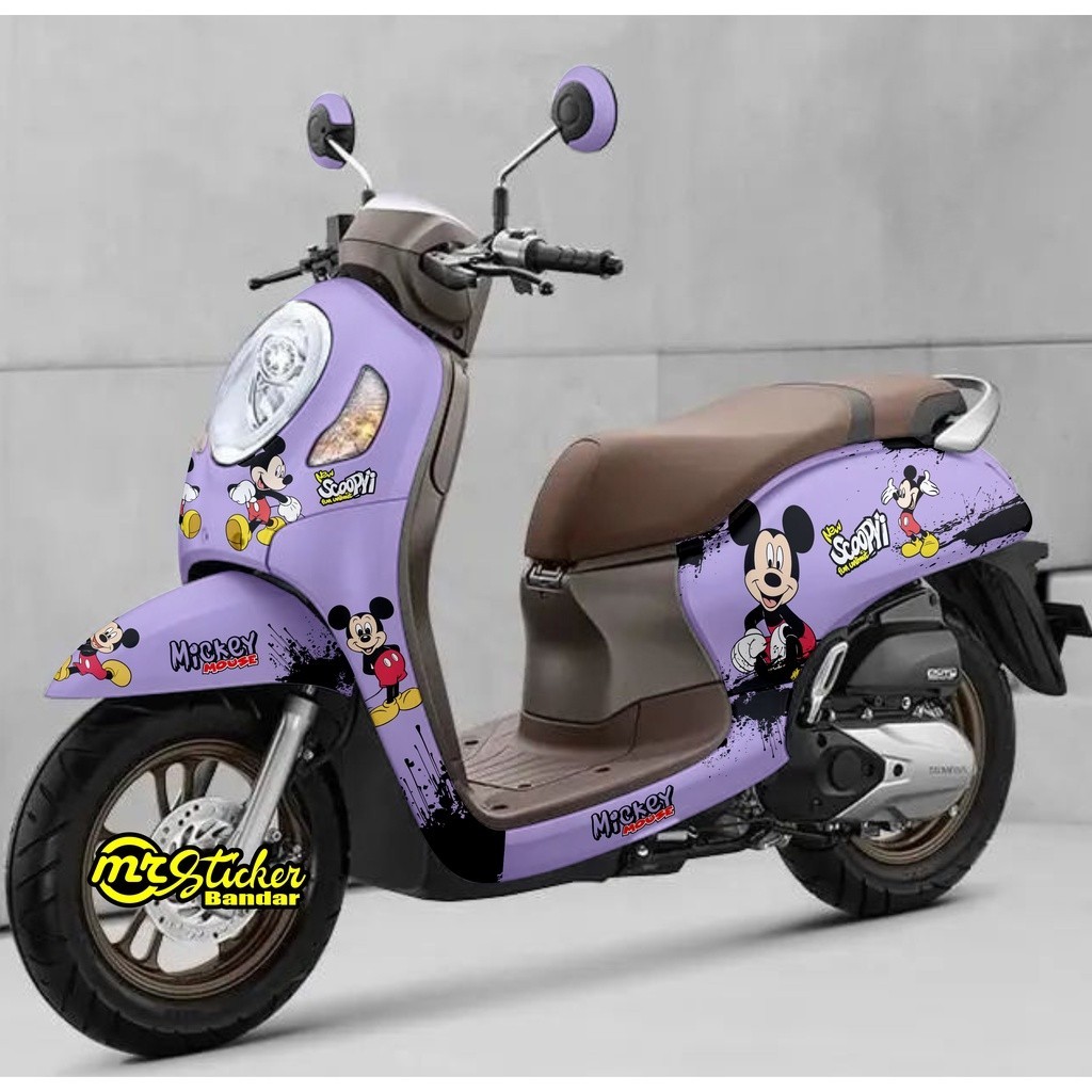 Sticker Decal Scoopy full body Ful Blok Dekal Stiker Decal MICKEY MOUSE