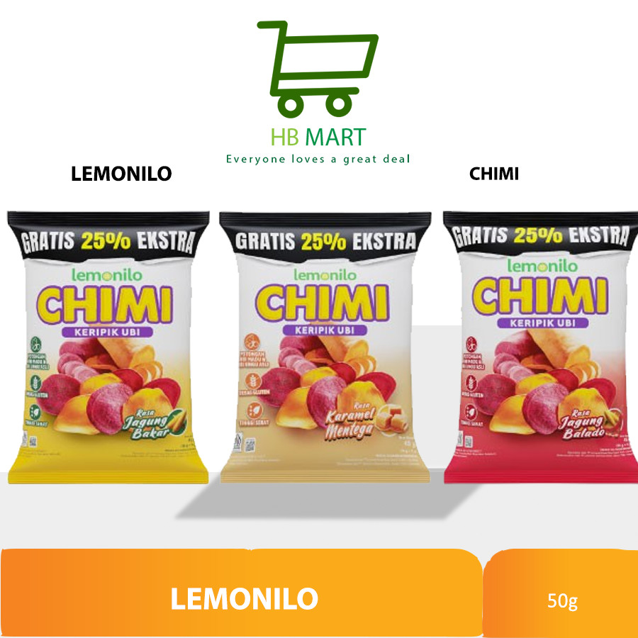 

LEMONILO CHIMI KERIPIK UBI RASA KARAMEL MENTEGA / JAGUNG BALADO / JAGUNG BAKAR 50GR