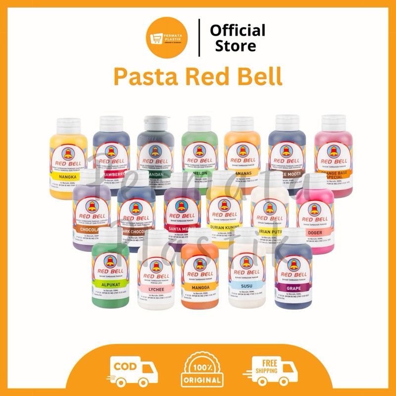 

Pasta Red Bell Perisa Makanan Minuman Redbell Pandan Strawberry Anggur Melon Susu dll