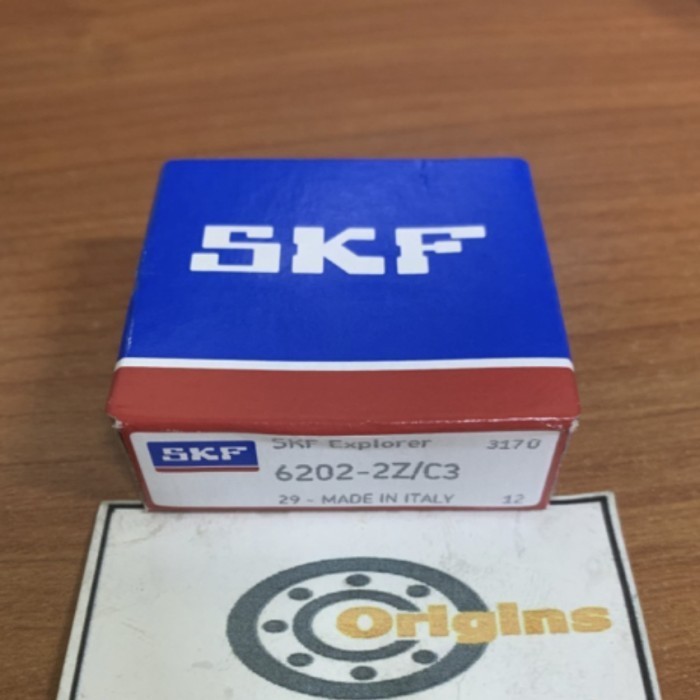 BEARING 6202 ZZ C3 SKF ORIGINAL 6202ZZ 6202-2Z/C3 - 6202ZZC3 ZK ONLINE
