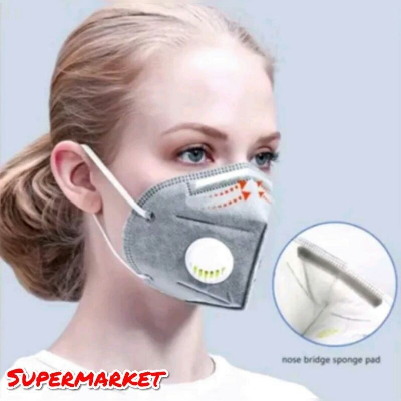 [TERMURAH] Masker Earloop KN95 Respirator 6 lapis Original