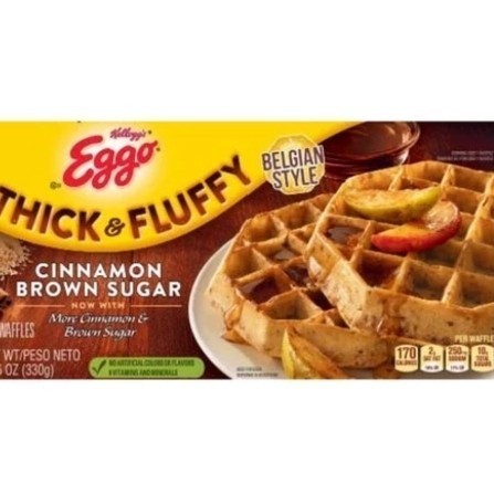 

kelloggs eggo Thick fluffy cinnamon brown sugar 330gr waffles Frozen