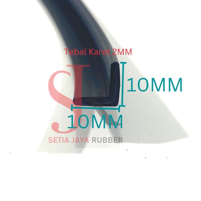 New Karet List L 10x10 MM Pelindung Siku Sudut 1x1 CM