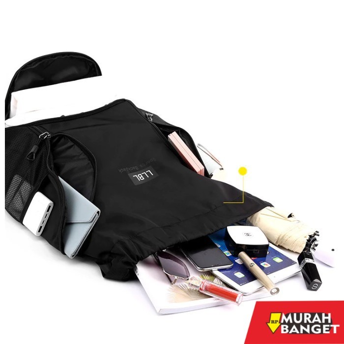 tas ransel wanita import GUDANG TAS -Ransel olahraga tas serut pria wanita backpack oren IMPORT - Hi