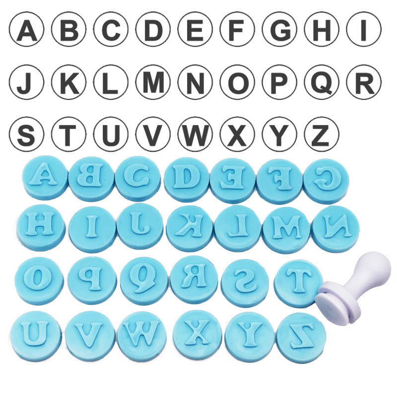 

2.5cm Round Numbers Alphabet Letter Stamps Pottery Tools Designer DIY Polymer Clay Ceramic Emboss Message Making Art Supply