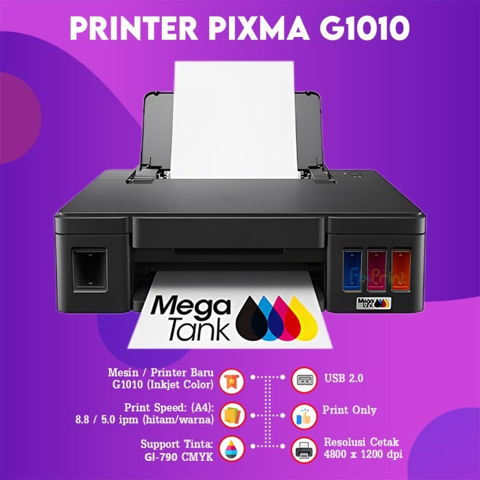 Printer PIXMA Canon InkJet E470 Print Scan Copy Wireless AIO InkTank G1010 Print Only G1730 Single F