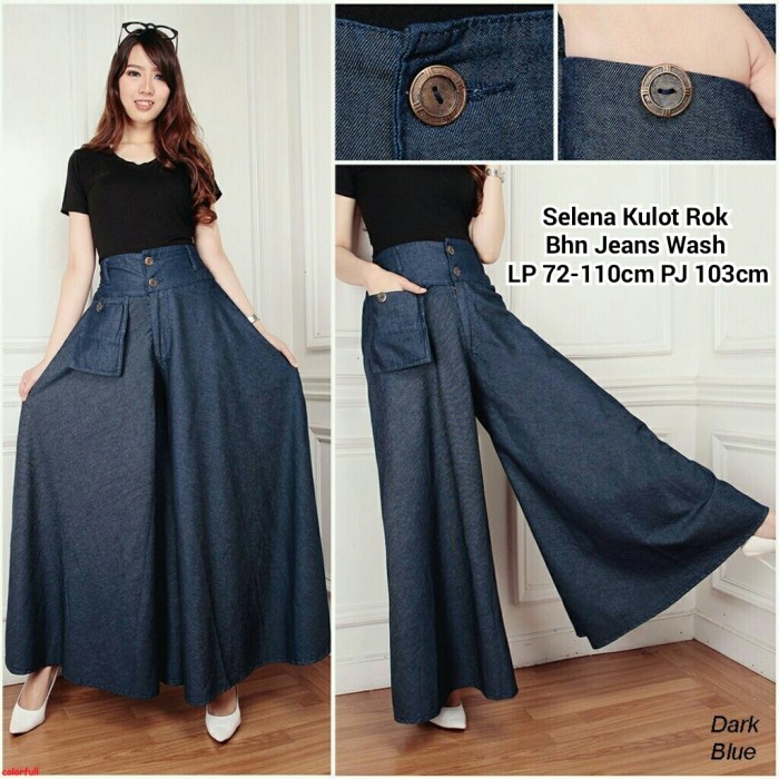 Selena kulot Rok~Celana kulot jeans~Kulot Jeans jumbo~SB