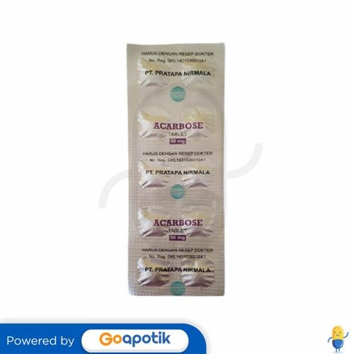 Acarbose Pratapa 50 Mg Strip 10 Tablet