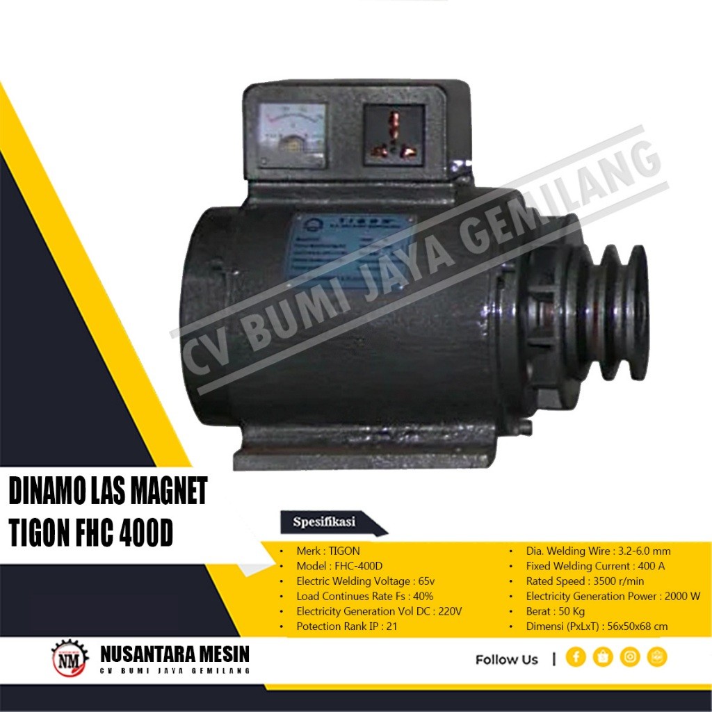 DINAMO LAS MAGNET TIGON FHC 400DD